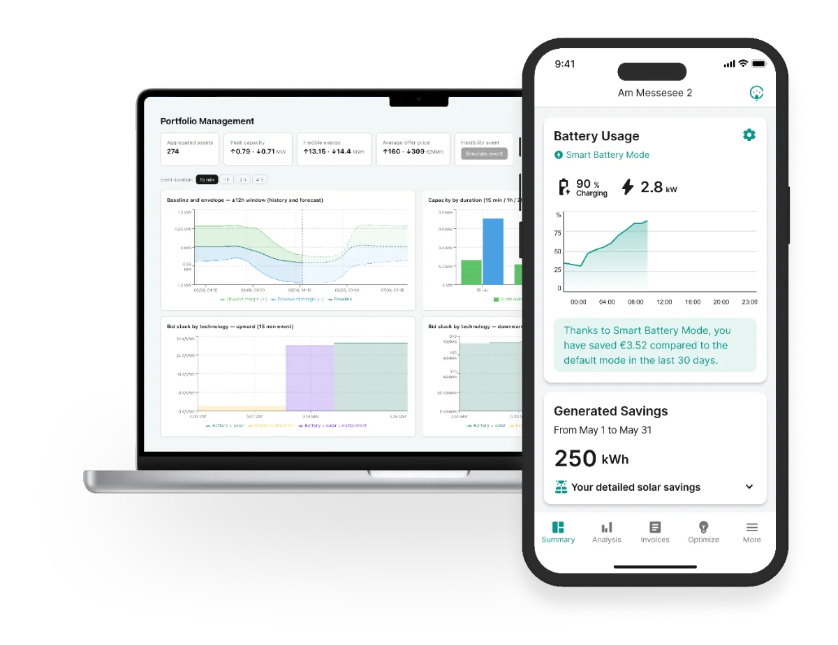 App de Clevergy Flex: gestión de activos y desplazamiento de consumo